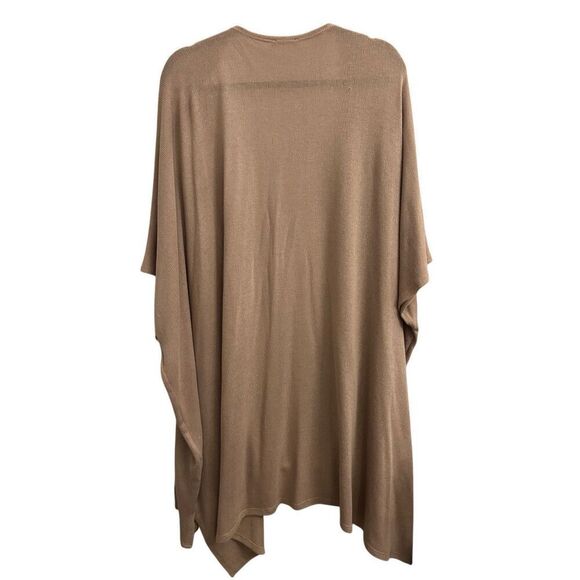 Maitai open front 3/4 sleeve long cardigan 2X / 3X made in USA Lagenlook Neutral - Picture 2 of 9